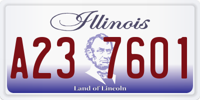 IL license plate A237601