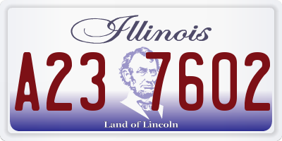 IL license plate A237602