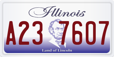 IL license plate A237607