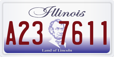IL license plate A237611