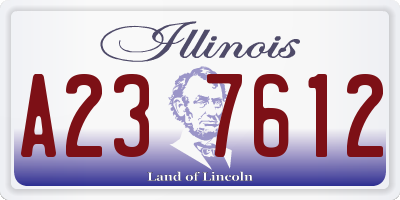 IL license plate A237612