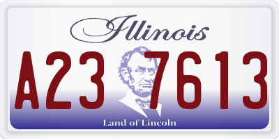 IL license plate A237613