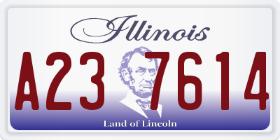 IL license plate A237614