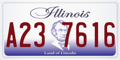 IL license plate A237616