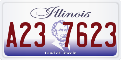 IL license plate A237623