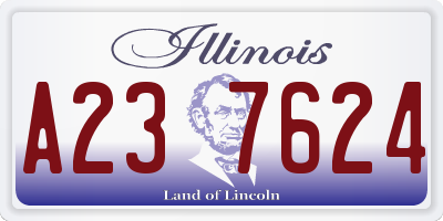 IL license plate A237624