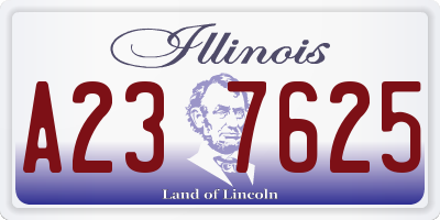 IL license plate A237625