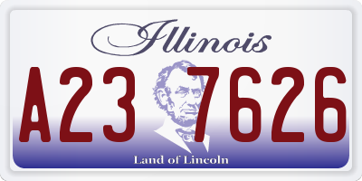 IL license plate A237626