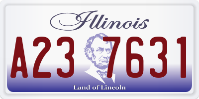 IL license plate A237631