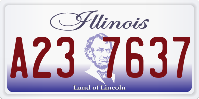 IL license plate A237637
