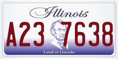 IL license plate A237638