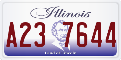 IL license plate A237644