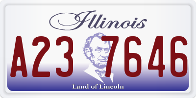IL license plate A237646