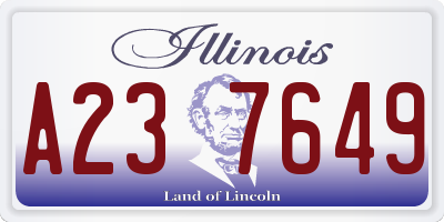 IL license plate A237649