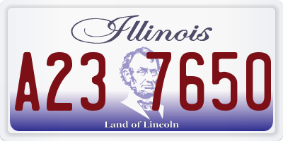 IL license plate A237650