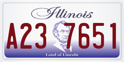 IL license plate A237651
