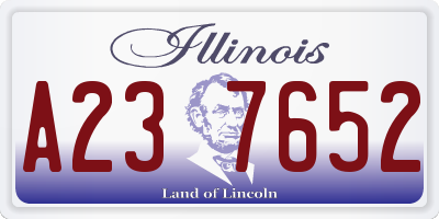 IL license plate A237652