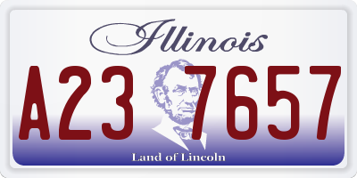 IL license plate A237657