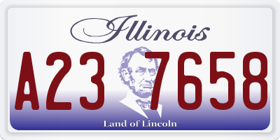 IL license plate A237658