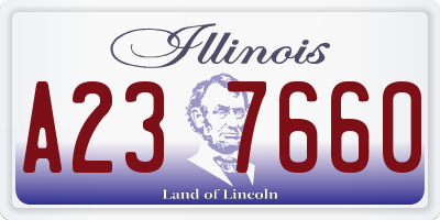 IL license plate A237660