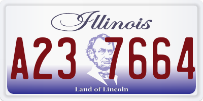 IL license plate A237664