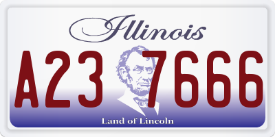 IL license plate A237666