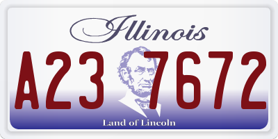 IL license plate A237672