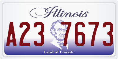 IL license plate A237673