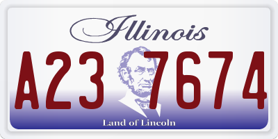 IL license plate A237674