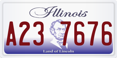 IL license plate A237676