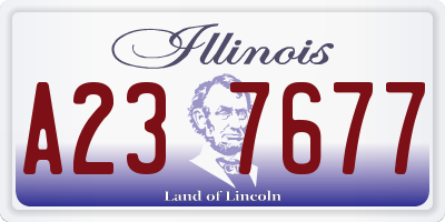 IL license plate A237677