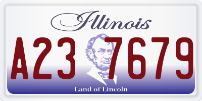 IL license plate A237679