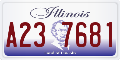 IL license plate A237681
