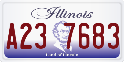 IL license plate A237683