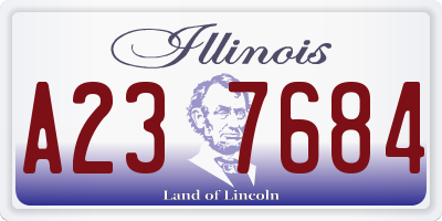 IL license plate A237684