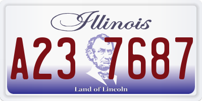 IL license plate A237687