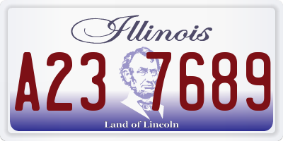 IL license plate A237689