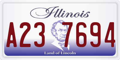 IL license plate A237694