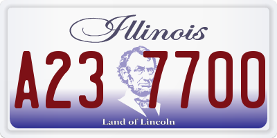 IL license plate A237700