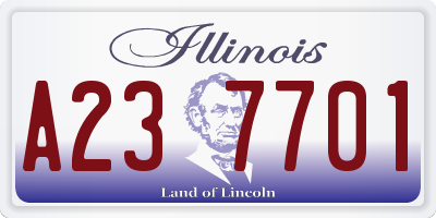 IL license plate A237701