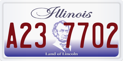 IL license plate A237702