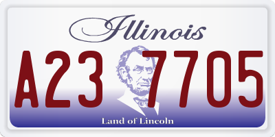 IL license plate A237705