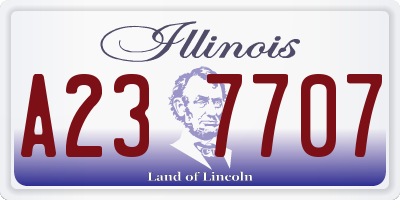 IL license plate A237707