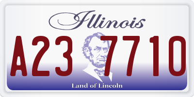 IL license plate A237710