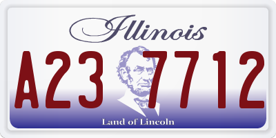 IL license plate A237712