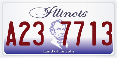 IL license plate A237713