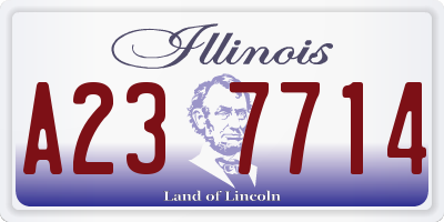 IL license plate A237714