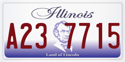 IL license plate A237715