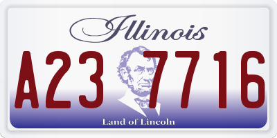 IL license plate A237716