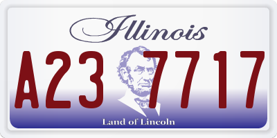 IL license plate A237717